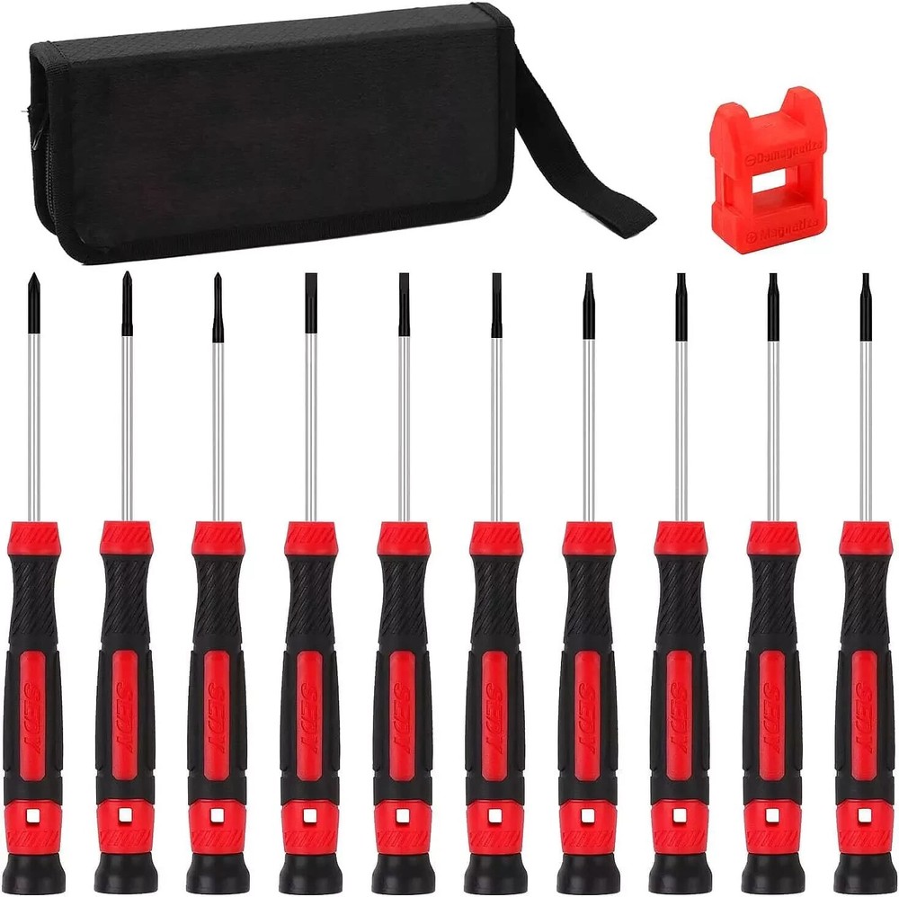 11-Piece Magnetic Precision Screwdriver Set for Eyeglasses and Electronics Repair