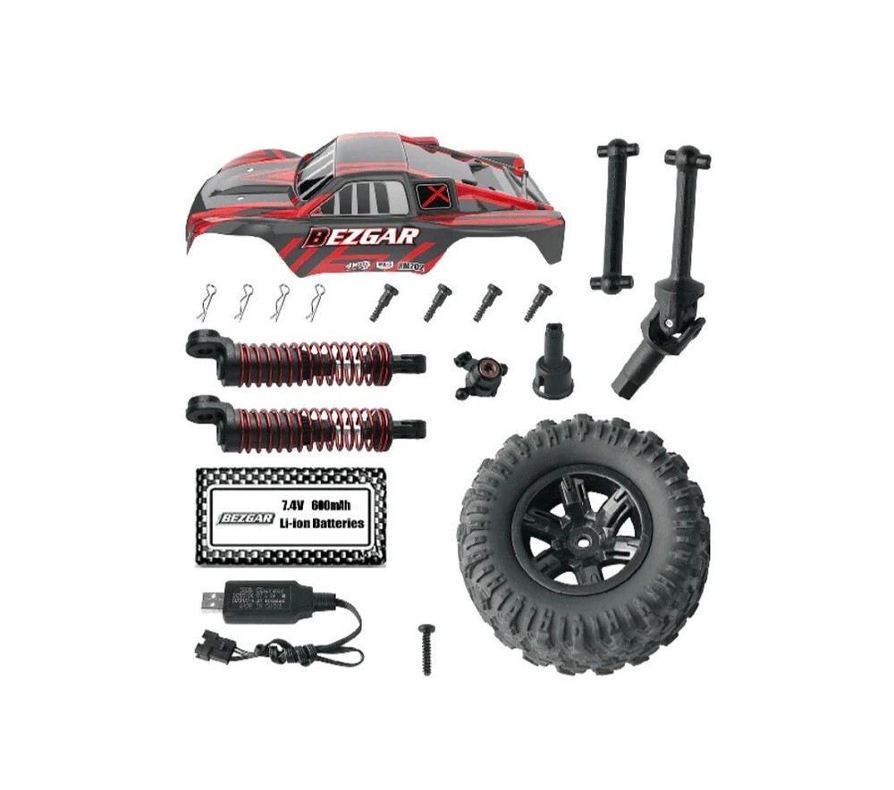 BEZGAR 1:20 Hobby Grade RC Car Body Off-Road Truck Accessory Package