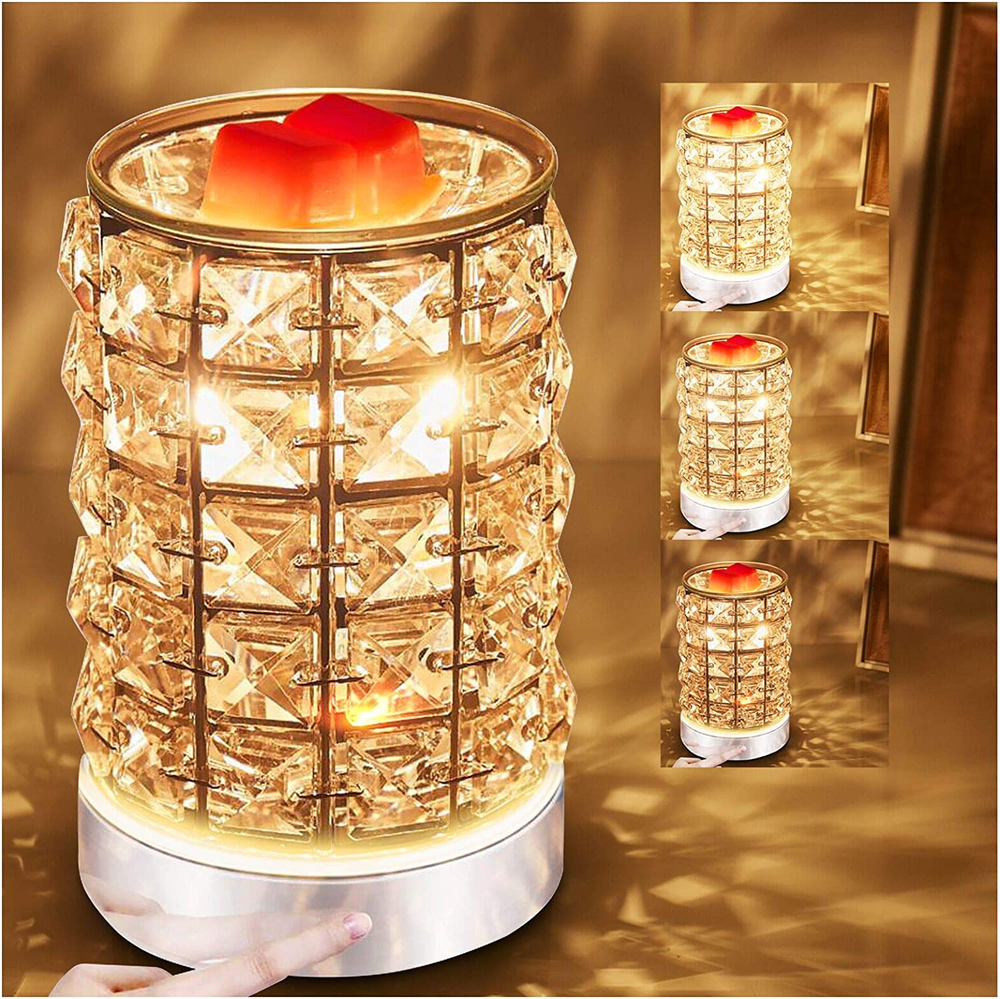 Crystal Touch Electric Wax Melt Warmer with Dimmable Fragrance Candle Melter War