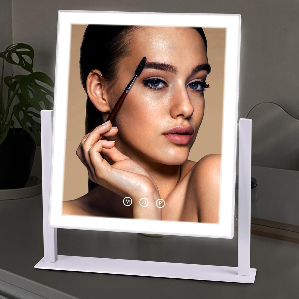 Hollywood Vanity Mirror with LED Lights - Adjustable Brightness & Magnification
