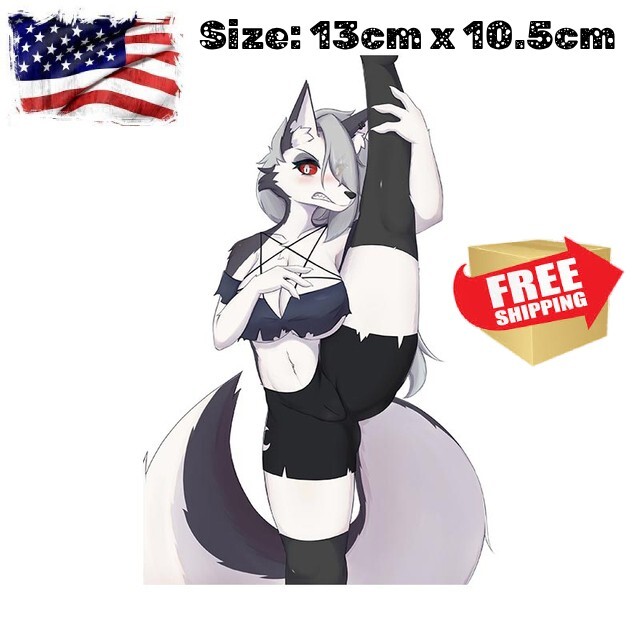 Sexy Furry Helluva Boss Loona Wall Sticker for Bedroom Bathroom Decor