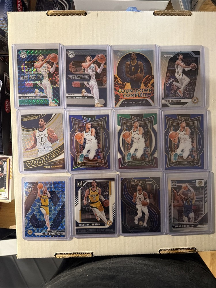 2024-25 Panini Topps Tyrese Haliburton 12 Card Lot Of Base Parallels Inserts