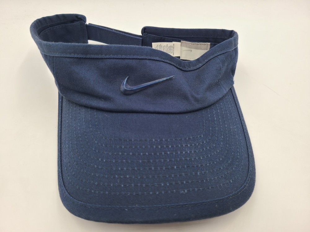 Nike Sun Golf Visor Adjustable Hat Cap Swoosh Baseball Tennis Dad Men Women Blue