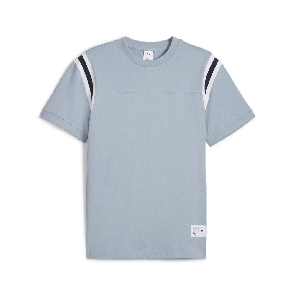 PUMA  X Noah Jet Crew Neck Short Sleeve T-Shirt Mens Blue Casual Tops 62387731
