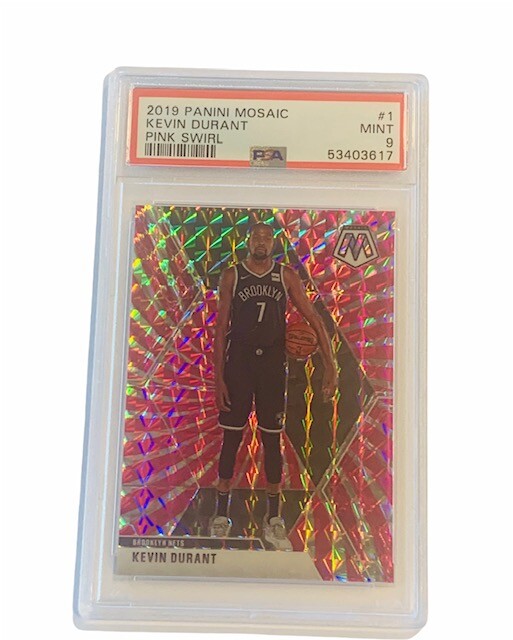 Kevin Durant Mosaic Pink Swirl 2019 PSA 9 POP 1/1 Nets serial 6/11 sp insert #1