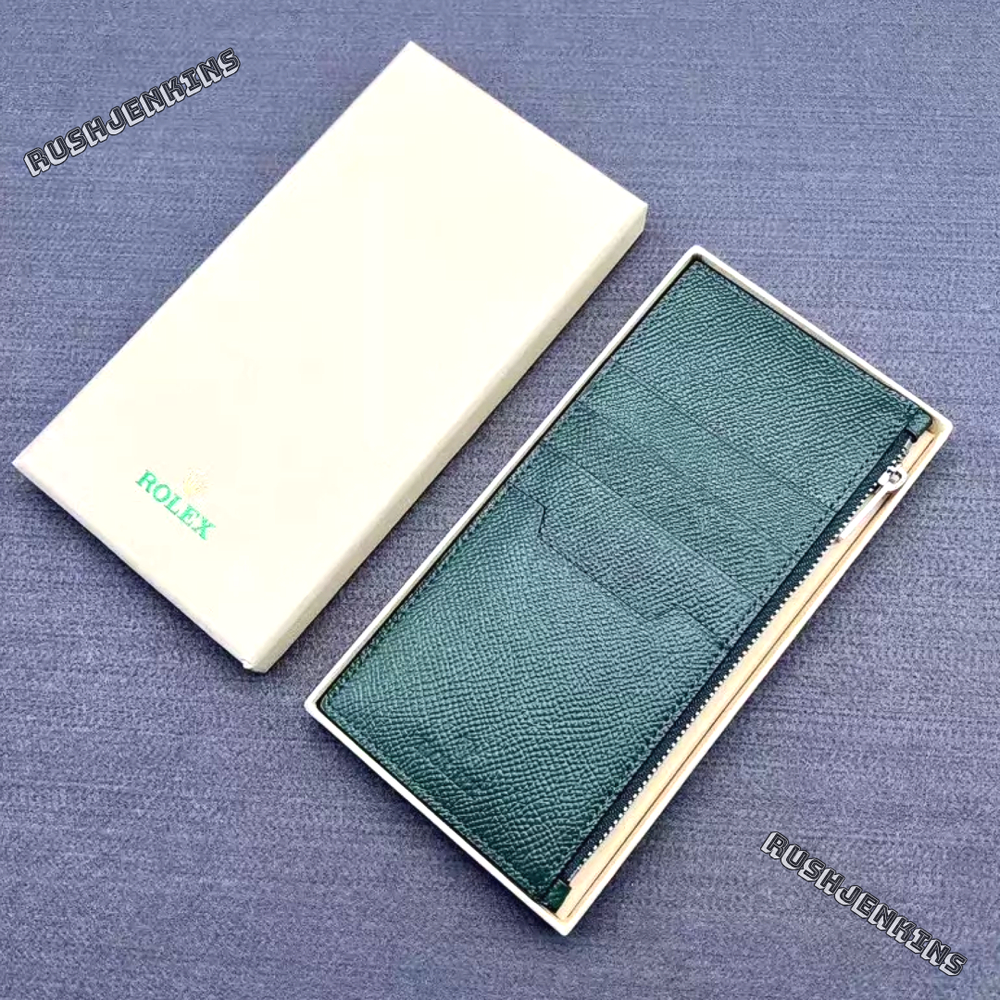 Rolex Verdant Leather Wallet Travel Cardholder Card Case AD VIP Gift, New In Box