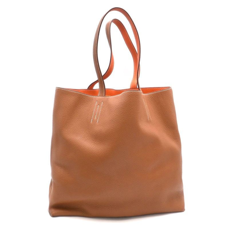 Hermes Double Sens 36 Reversible Taurillon Clemence Tote Bag 2014 Engraved