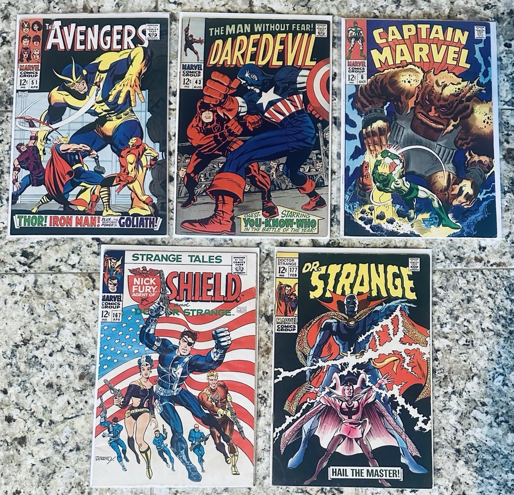 *NICE* Marvel Silver Age Lot: Avengers, Daredevil, Nick Fury, Dr Strange 🔥🔑
