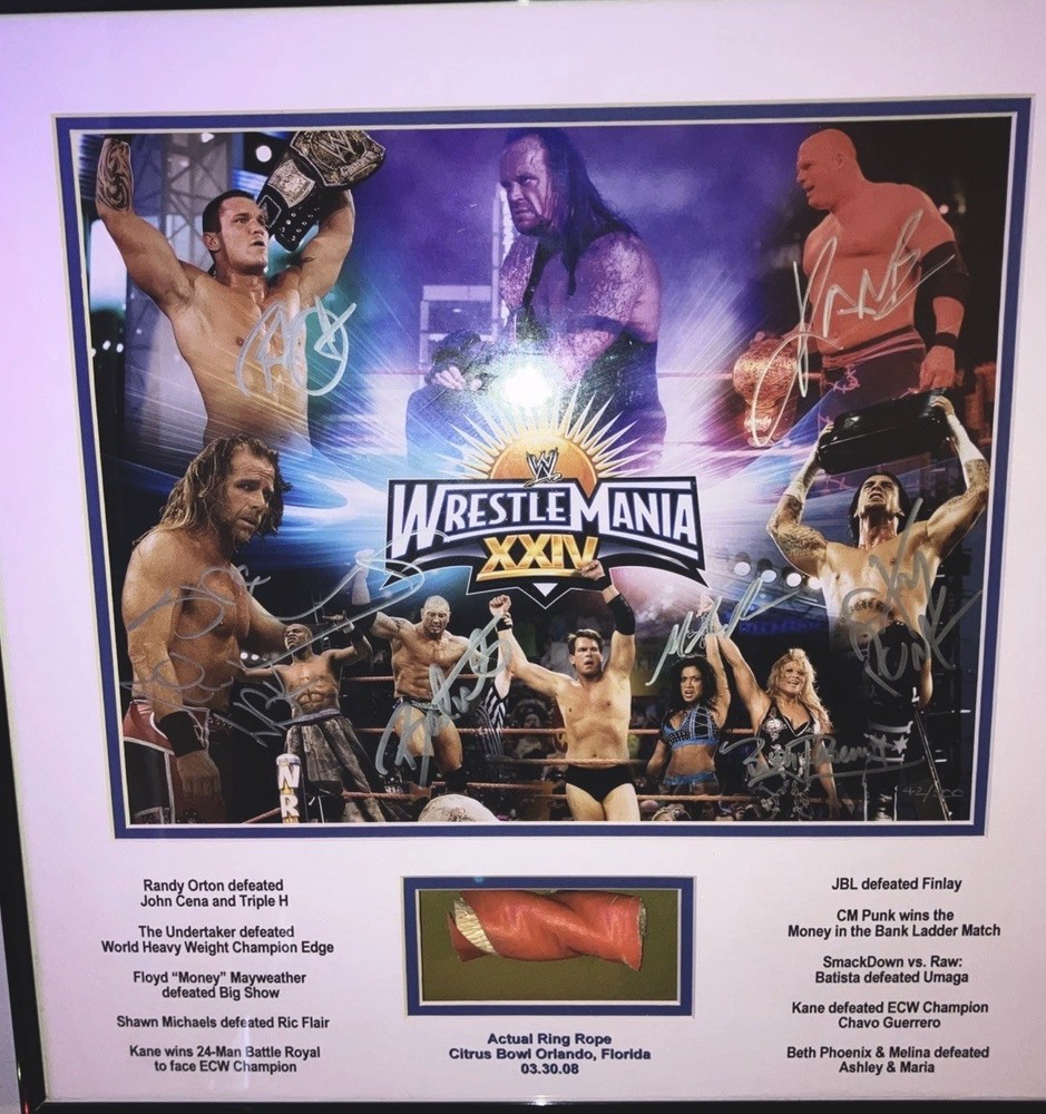 WWE Wrestlemania 24 Plaque