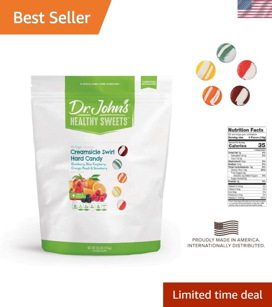 Dr. John’s Sugar Free Candy, Healthy Hard Candy with Zero Sugar, Low Calorie ...