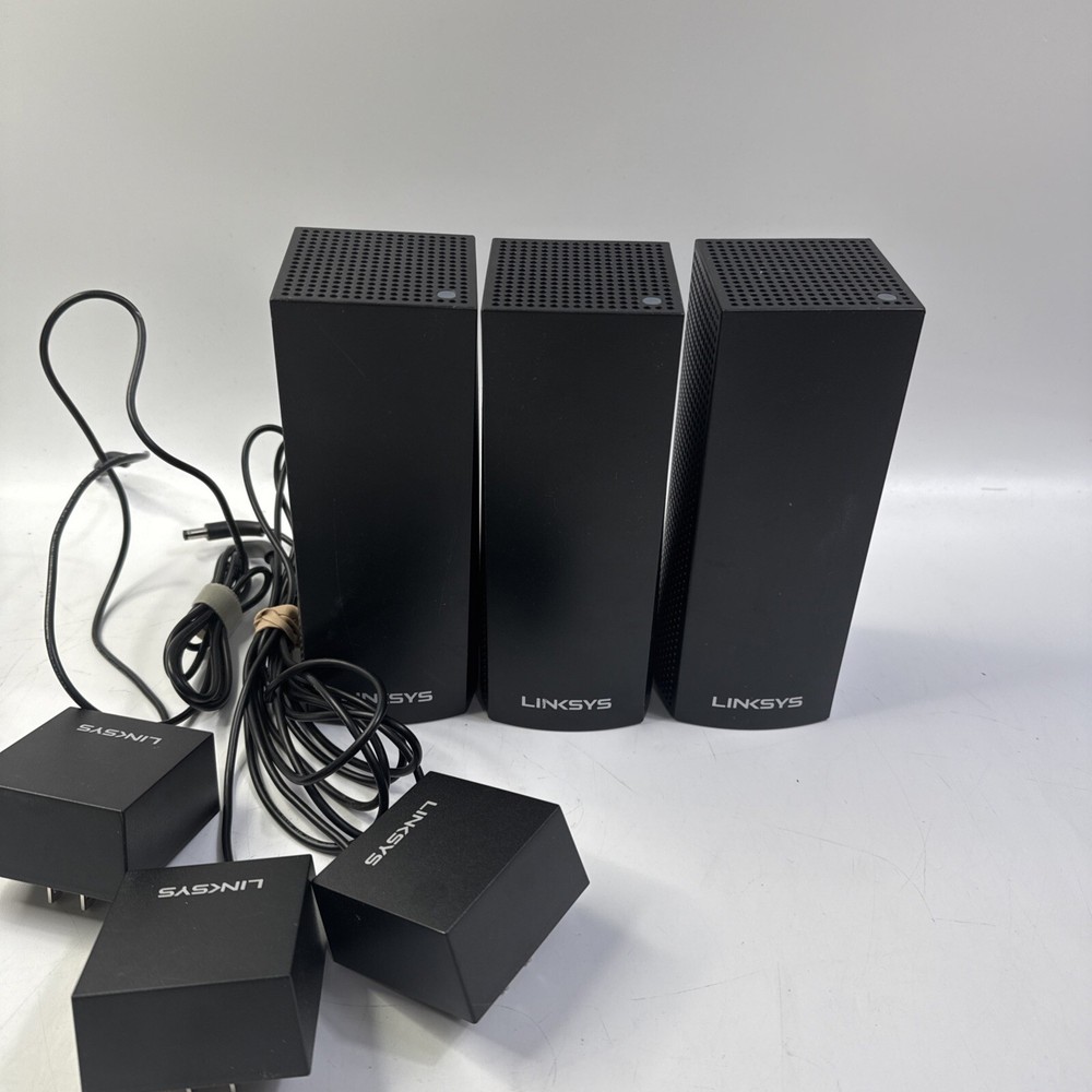 Linksys VELOP AC2200 Tri-Band Mesh Wi-Fi System 3-pack Router (WHW03 V2) - Black