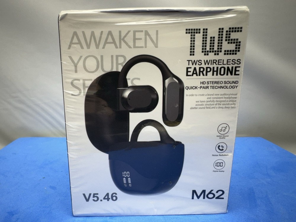 TWS Wireless Earbud Earphones HD W/translation Capabilities New M62 V5.46
