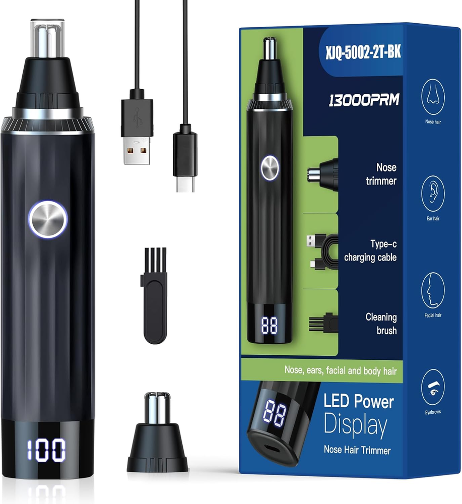 LED Display Ear and Nose Hair Trimmer Clipper for Men Women,2025 Rechargeable 2