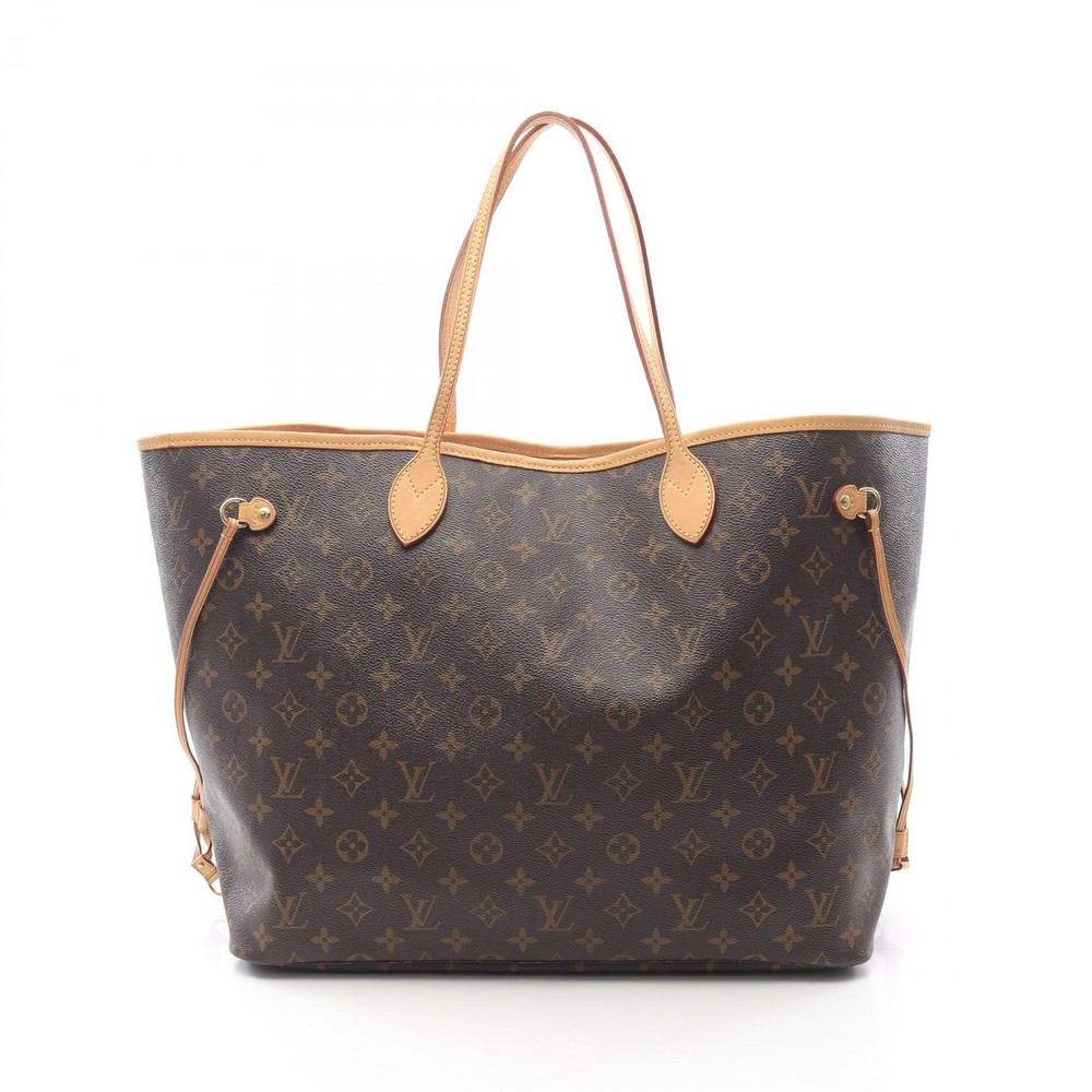 Louis Vuitton Neverfull GM Monogram Canvas Tote Bag Brown Preowned M40157