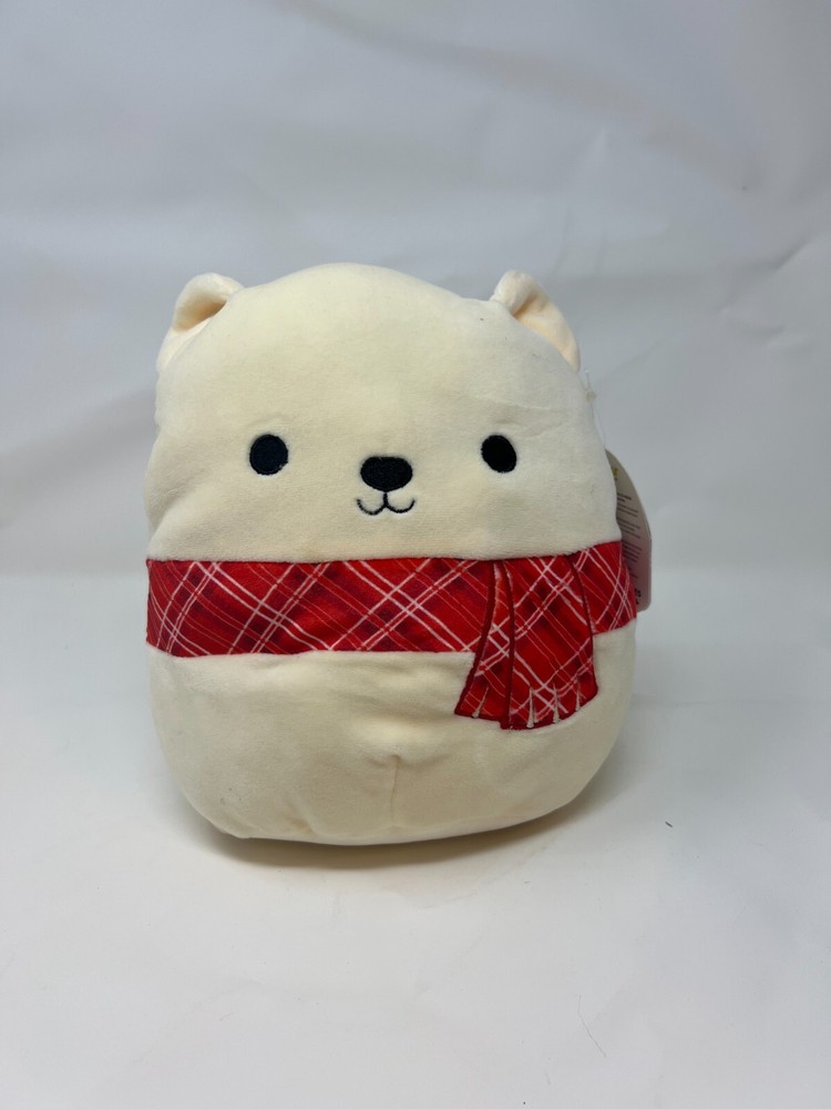 Squishmallow Brooke The Polar Bear with Scarf 8” Plush Christmas Kellytoy