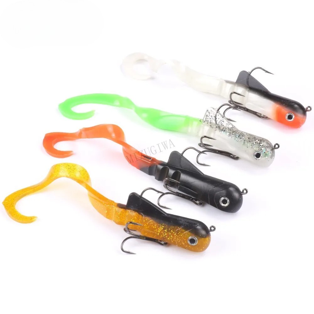 4 pcs Soft Lure Fishing Soft Bait Freshwater Shad Fishing Tackle Pike Lures New