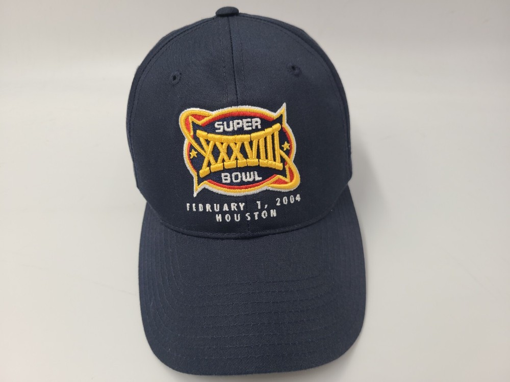 Vintage Super Bowl XXXVIII Reebok Hat for Patriots & Panthers Fans