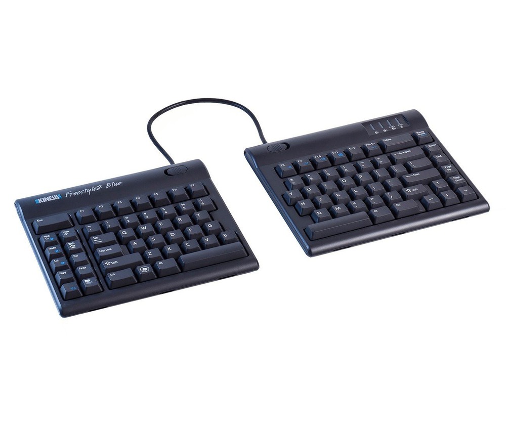 Kinesis Freestyle2 Blue Wireless Ergo Keyboard for PC with 9-Inch Split Design  