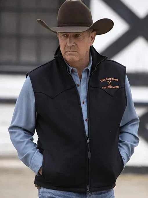Men's Pure Cotton Vest Jacket - John Dutton Yellowstone Inspired Black XS-4XL