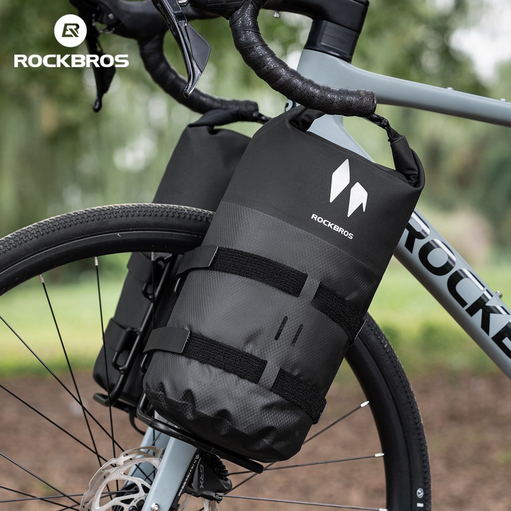 ROCKBROS Bike Front Fork Bag Waterproof Pannier Saddle Bag Fork Rack Bag 7L