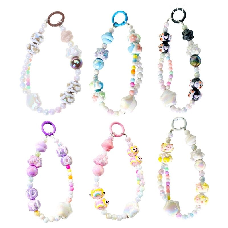 Beaded Phone Lanyard, Crystal Wrist Strap String Cord, for Trendy Accessorizing