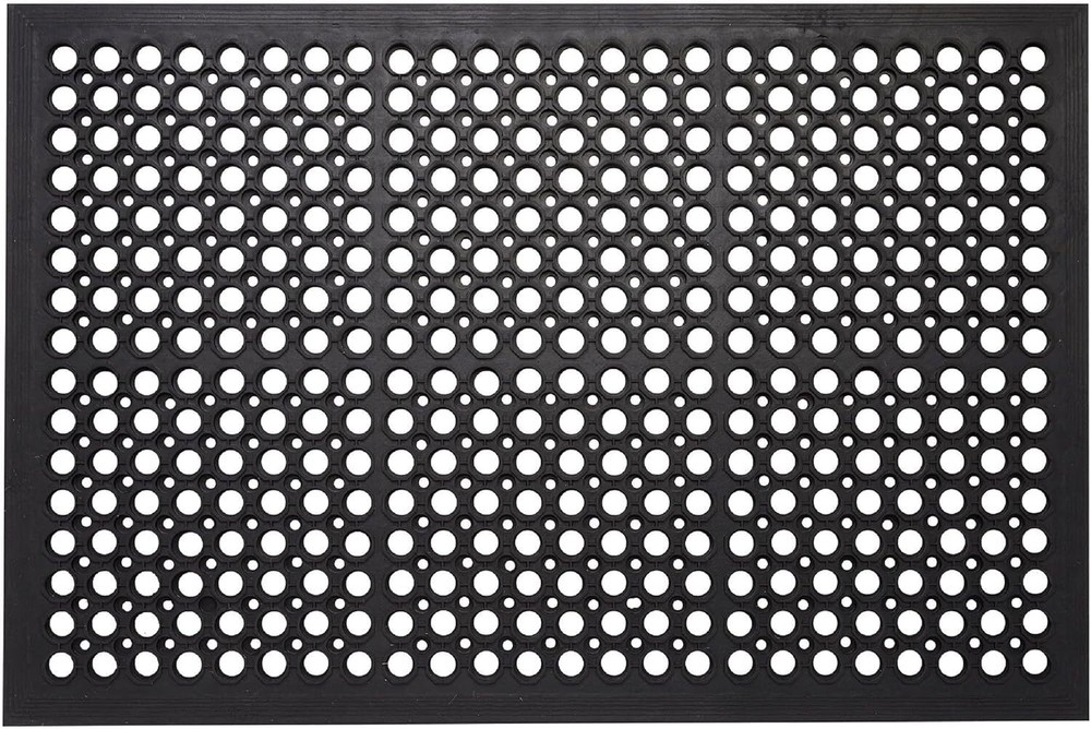 Envelor 36x24 Inch Black Anti Fatigue Rubber Floor Mat 0.5 Inch Thick