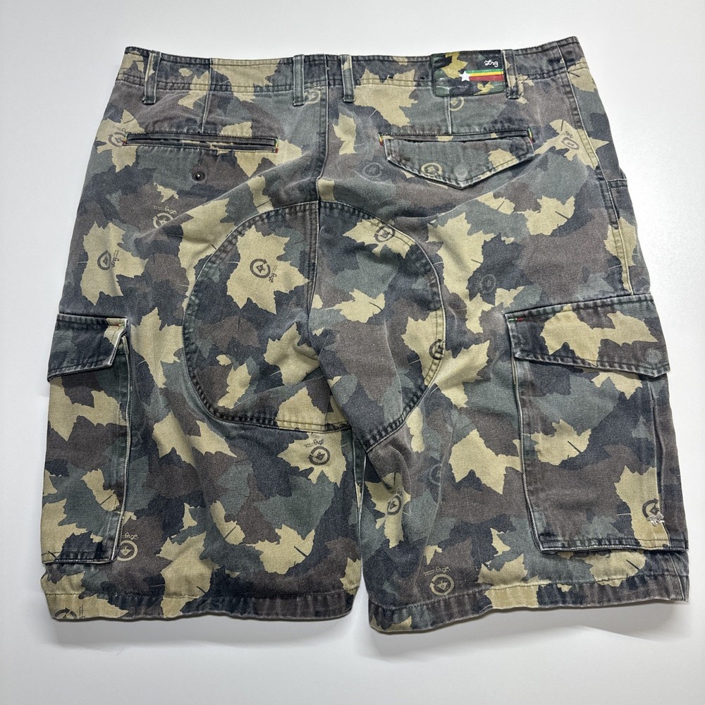 LRG Camo Jean Cargo Shorts Size 36 Vintage