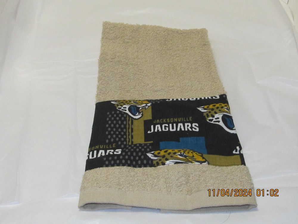 Handmade NFL Jacksonville Jaguars Beige Hand Towels