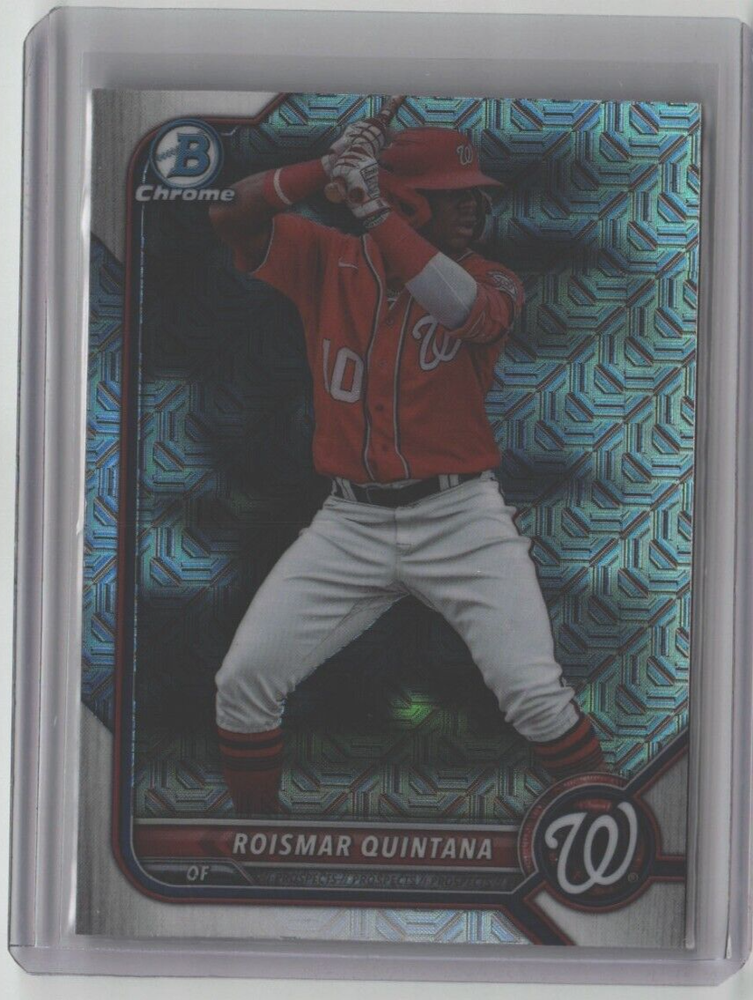 ROISMAR QUINTANA BOWMAN CHROME MOJO REFRACTOR WASHINGTON NATIONALS 2022 BCP-219