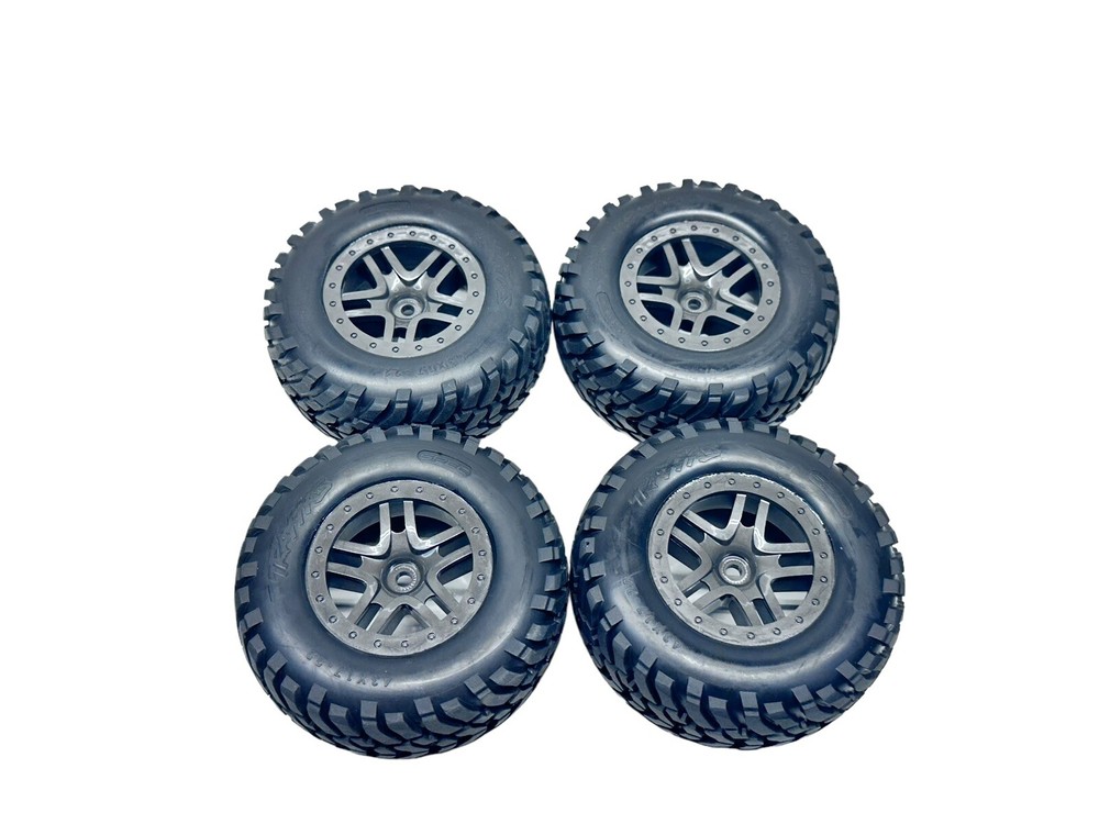Traxxas Slash 4x4 BL-2S 1/10 Short Course Truck Spec Tires & Wheels (4) #12603