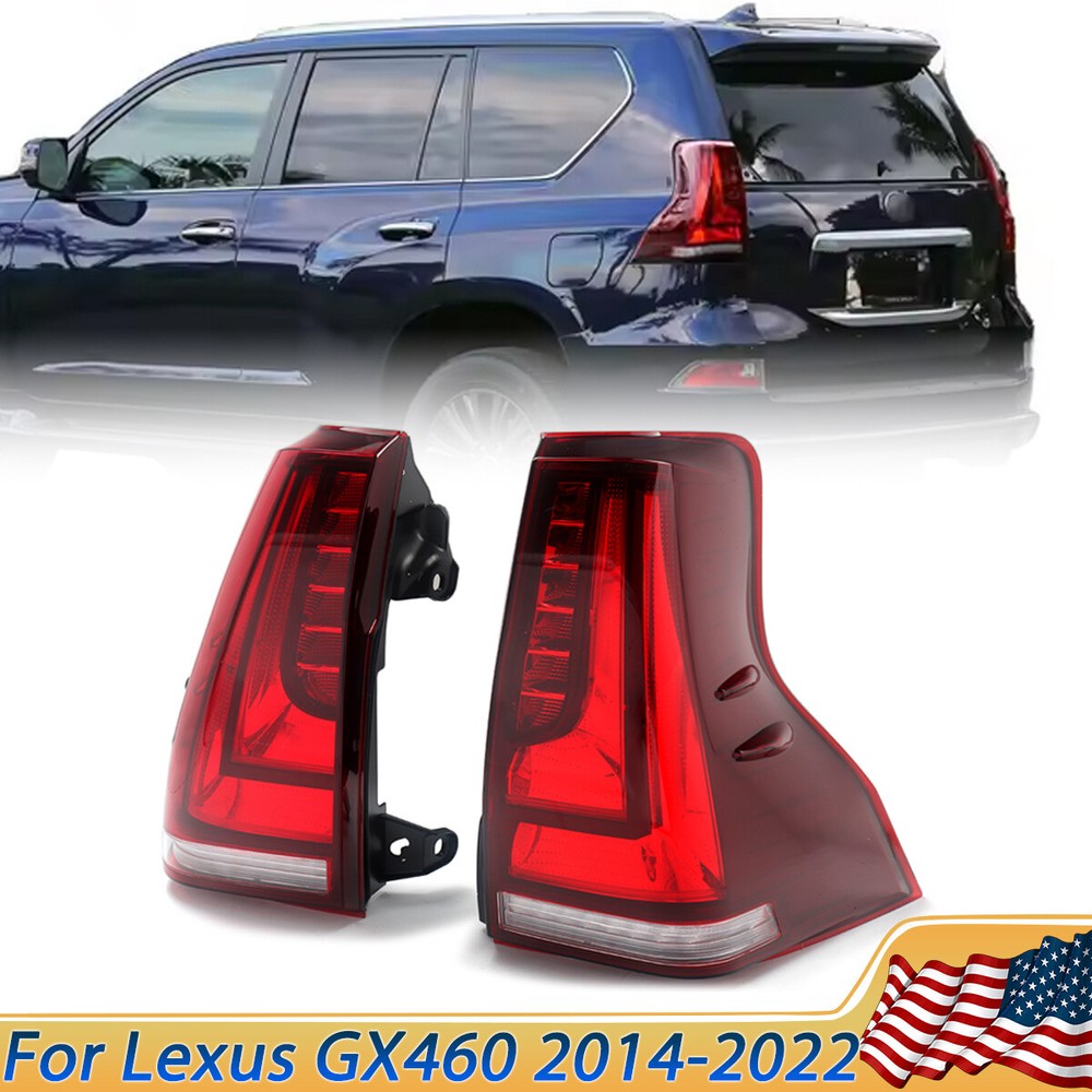 For 2014-2022 Lexus GX460 Sequential LED Tail Lights Rear Turn Signals Lamps