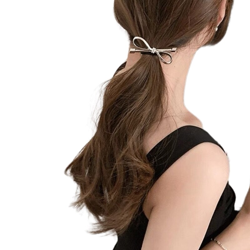 1pc Alloy Bowknot Hair Pin Rope Headband Cute Hair Accessory