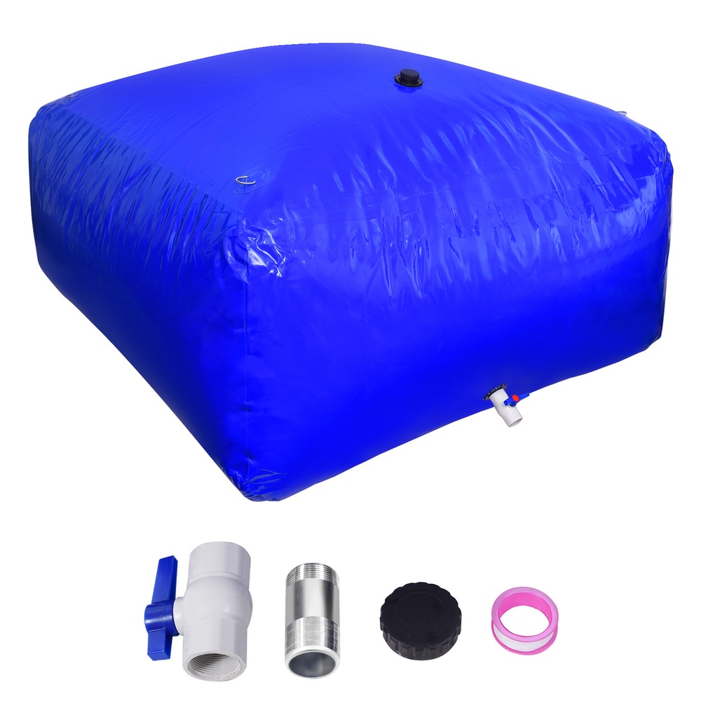 Water Tank Bladder Portable Rainwater Bag 792/1056 Gal PVC Collapsible Blue