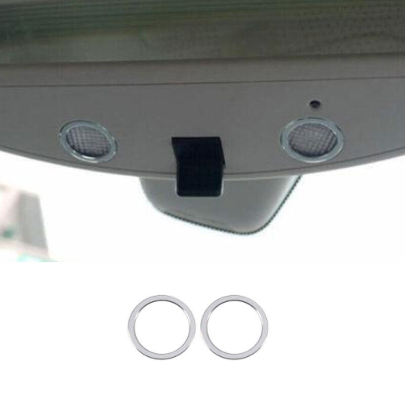 Chrome Alloy Interior Console Rearview Mirror Light Ring For Benz GLE GLS 16-19