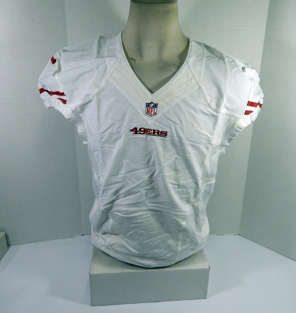 2015 San Francisco 49ers Blank Game Issued White Away Jersey Nike 44 DP42528