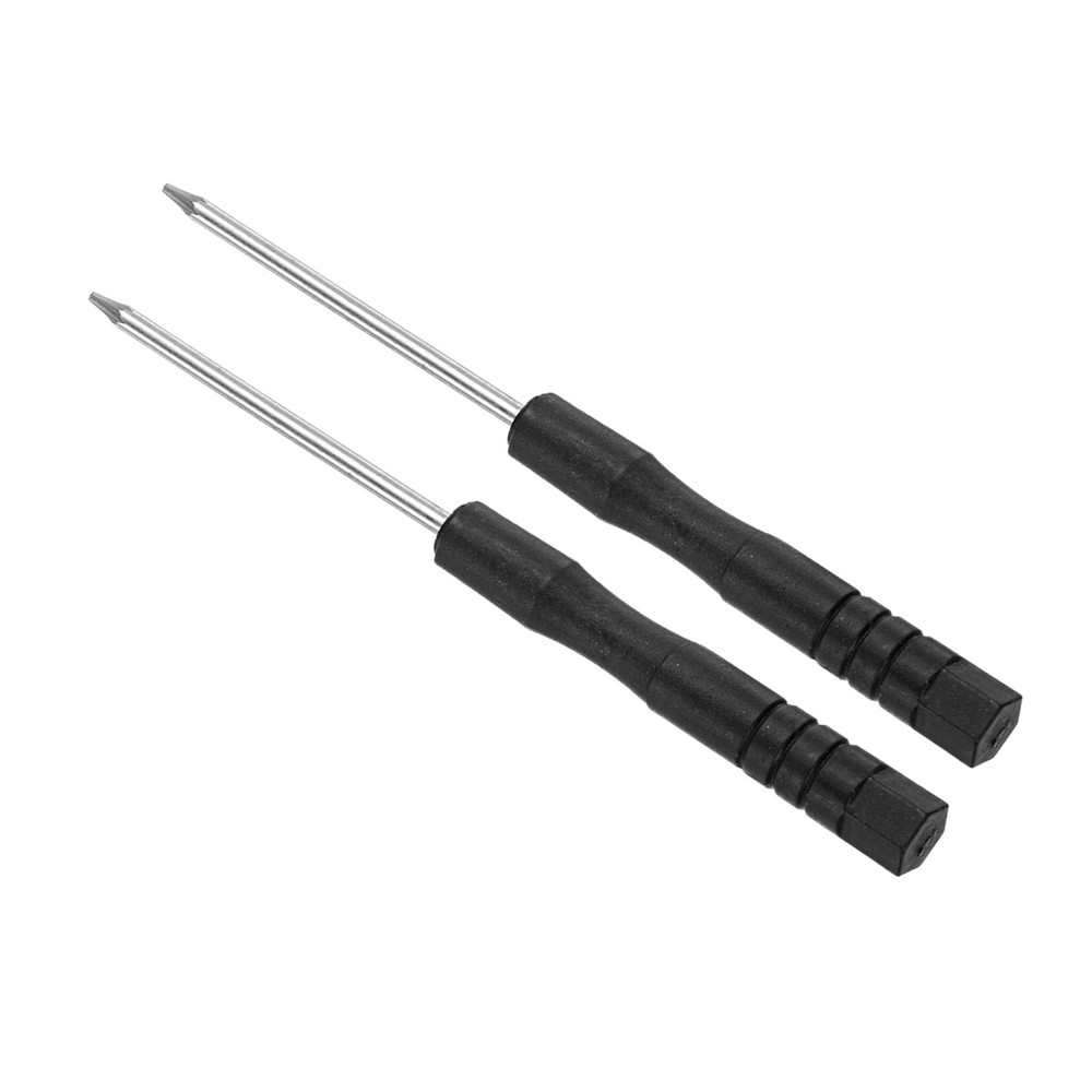2pcs Mini Torx Screwdriver Set 0.8mm 80mm 6-Point with Non-Slip Handle  