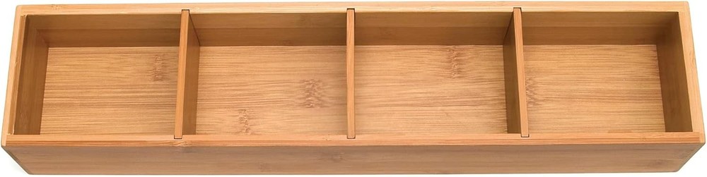 Bamboo Wood 4-Part Drawer Organizer by Lipper International Model 8884