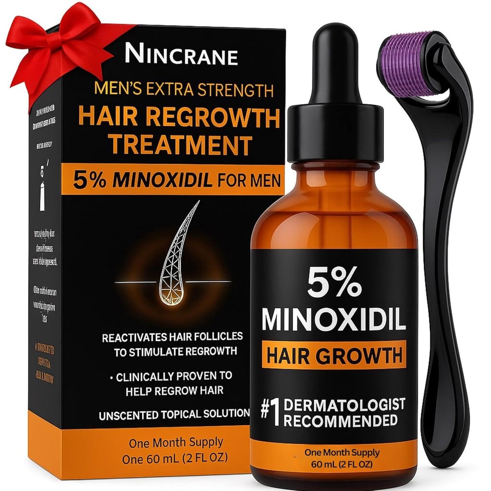 Minoxidil for Men 5% Extra Strength Hair Regrowth Treatment – Beard Growth,...