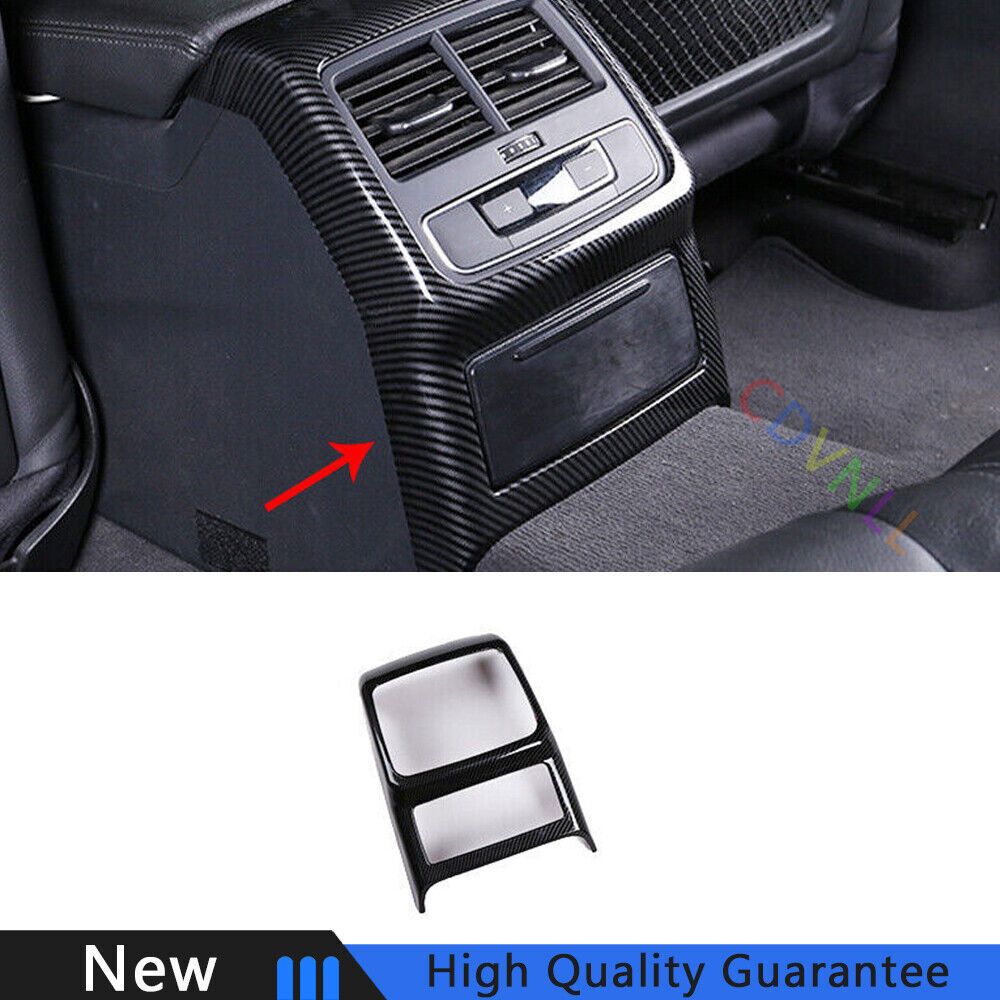 For Audi A4 A5 2017-2021 Carbon Fiber Car Rear Air Outlet Protection Panel 1PCS