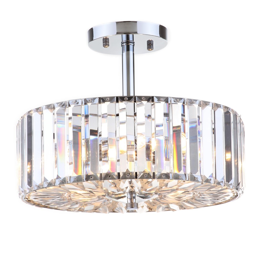 SAFAVIEH Lighting Ariel 3-light Chrome Ceiling Light - Chrome 13.5