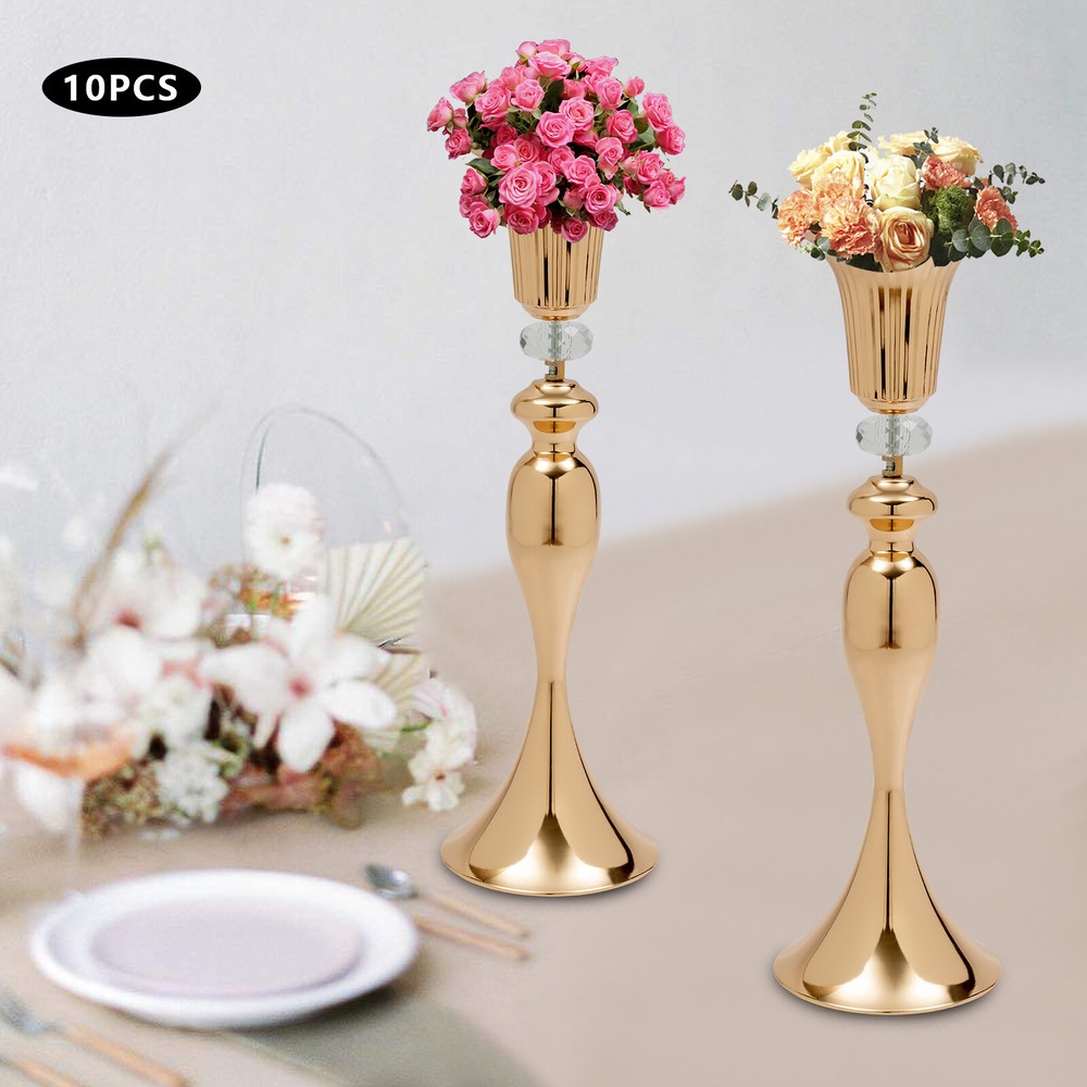 10 Pcs 21.7'' Tall Metal  Vase Wedding Centerpiece Table Decorative Vase