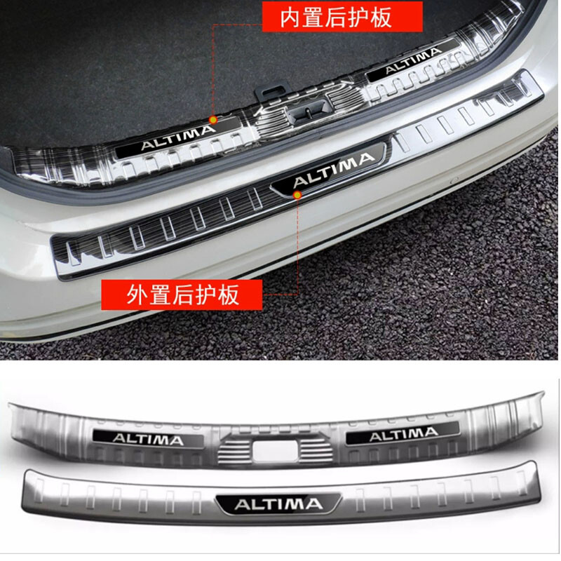 For Nissan Altima Rear Trunk Bumper Protector Sill Scuff Plate Cover 2019-2021