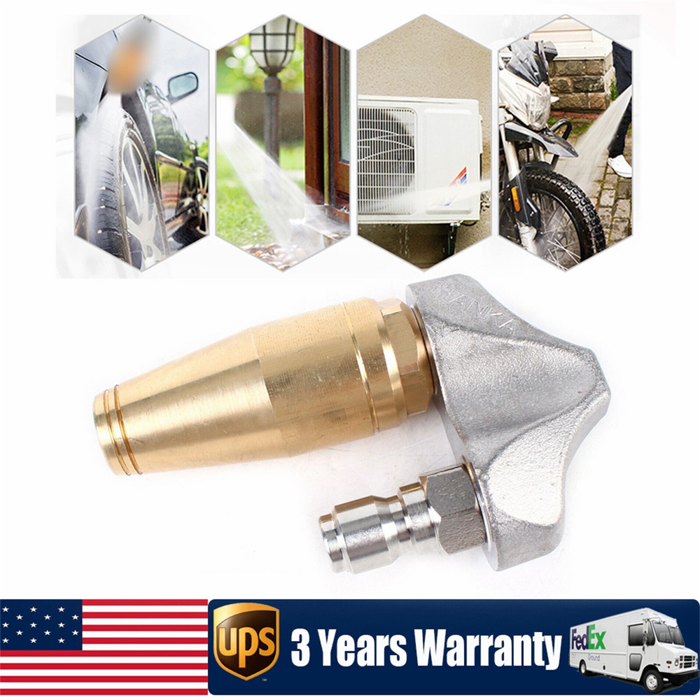 3Kpsi 3/8'' Cleaning Reverse Turbo Sewer Drain Jetter Nozzle For Pressure Washer