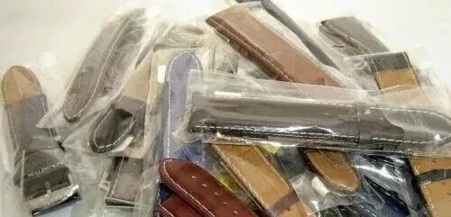 5 x 18 mm Real Genuine Leather Watch Strap's band's Job Lot Free Spring Bars