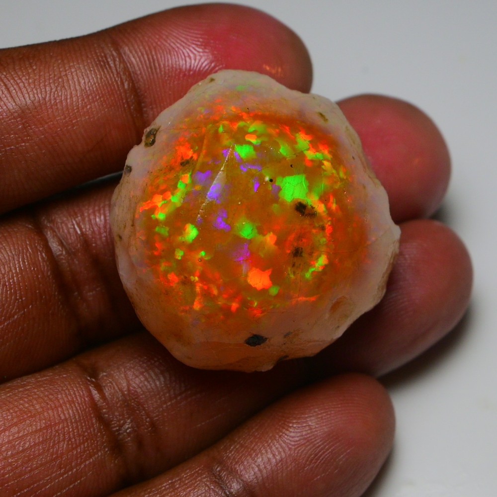 HUGE 130.00 Cts Natural Ethiopian Opal Rough - Multi Fire Welo Opal Raw Crystal