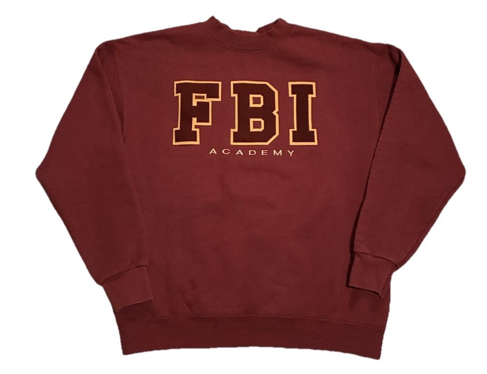 Vintage FBI National Academy Sweatshirt Heavyweight Crew Neck 1990s Men's M USA