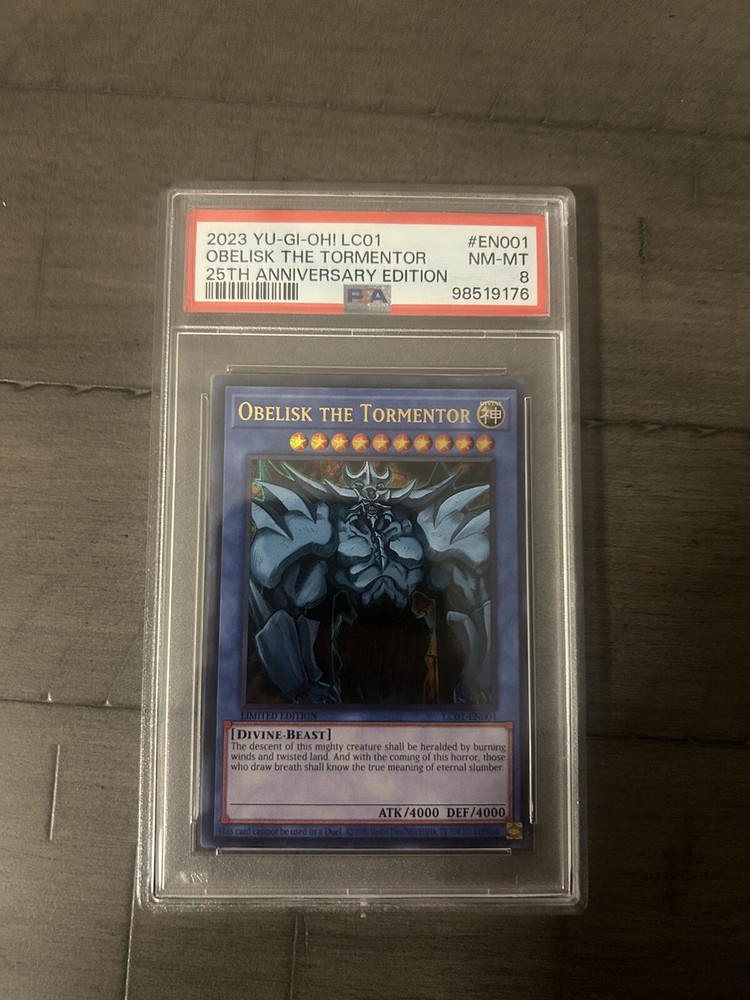 25th Anniversary Obelisk the Tormentor LC01-EN001 PSA 8 Ultra Rare  