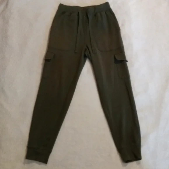 Russell Athletic Men’s Cargo Sweatpants Small Dark Green Training Fit