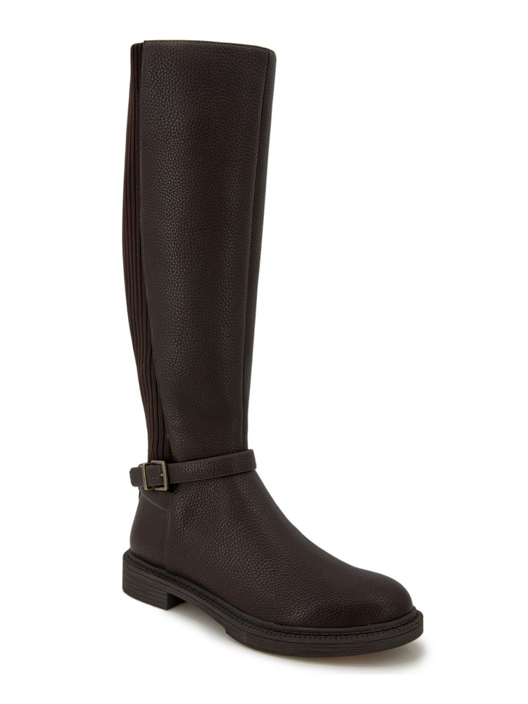 REACTION KENNETH COLE Womens Brown Winona Toe Block Heel Riding Boot 5.5