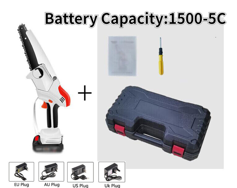 6-Inch Cordless Electric Chainsaw for Home Wood Cutting and Pruning
